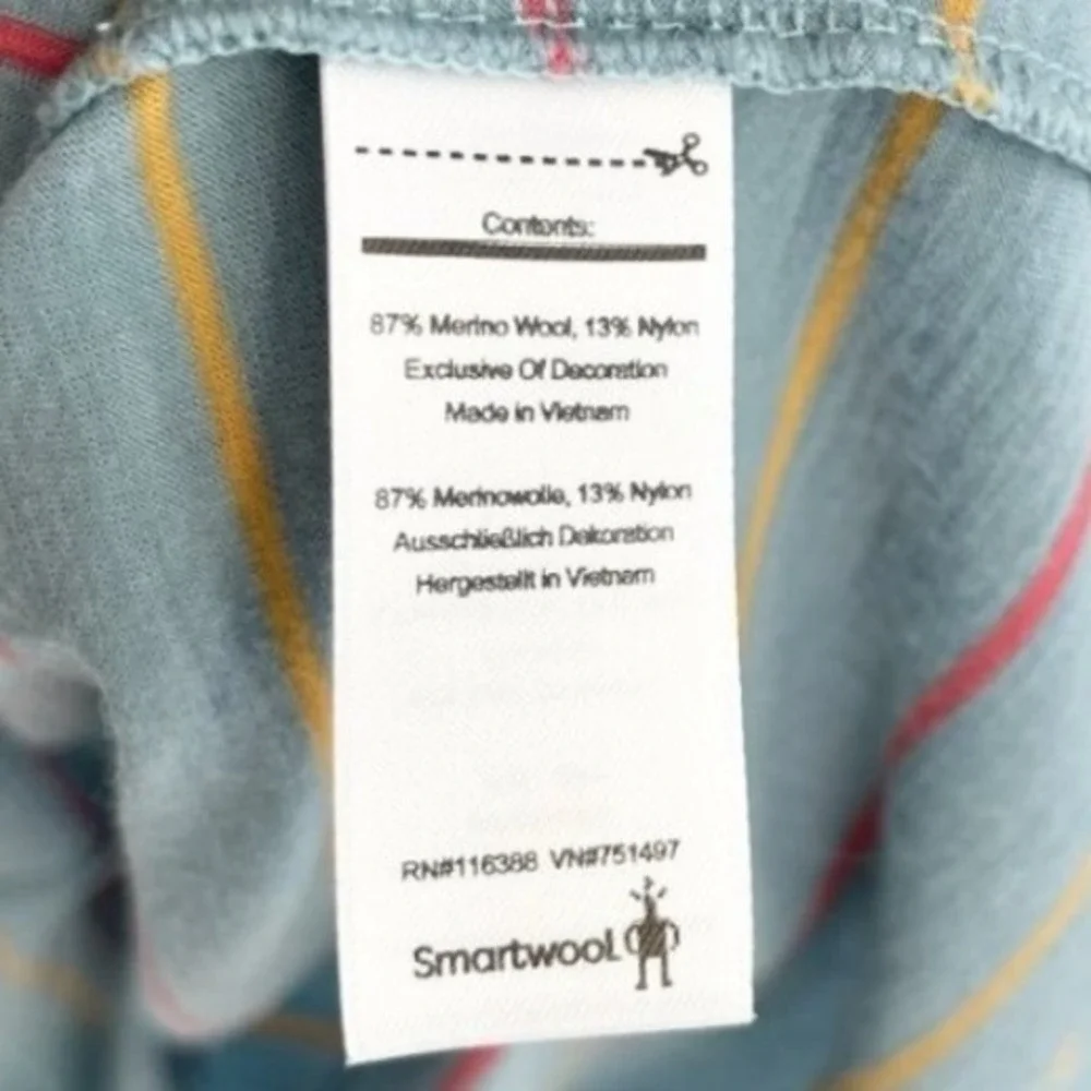 SmartWool sz M Striped Short Sleeve T‎ Shirt Dress 87%wool 13%nylon Excellent